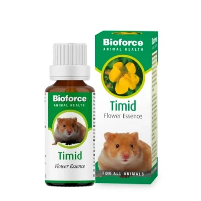 Image of Animal Timid Flower Essence Designed for use with All types of Animals Helps to Provide Natural Relief who are Submissive, Nervous &amp; Shy 30ml