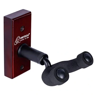Image of Ortega Guitars Ukulele Hanger Accessories Wall Mount for Wood, Dark Red (OUH 1WR)