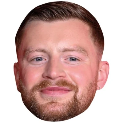 Image of Adam Peaty (Beard) Celebrity Mask, Flat Card Face, Fancy Dress Mask