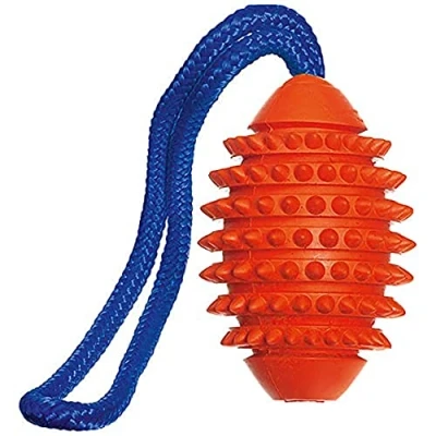 Image of Karlie 45856 Boomer Aqua Football Solid Rubber