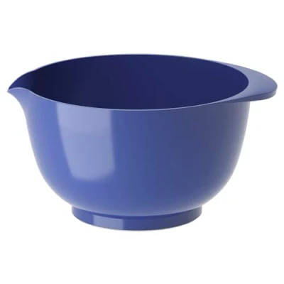 Image of Rosti Margrethe Mixing Bowl, 3 Litres, Shatterproof Baking Yeast Dough Bowl with Good Handle, Made of Recyclable Plastic, Electric Blue (Blue)