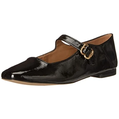 Image of Sam Edelman Shoes for Women Michaela Mary Jane Flat Medium Fit Black Patent UK 6