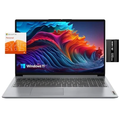 Image of Lenovo Ideapad 14 Laptop, 14&quot; HD Screen, Intel Pentium Silver N5030, 4GB RAM, 128GB PCIe SSD (NO eMMC), Webcam, HDMI, SD Card Reader, Win 11, Gray, 1 Year Office 365, with Bundled Accessories
