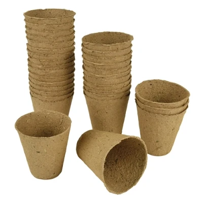 Image of Gro Sure Fibre Pots Round 6cm 96 Pack