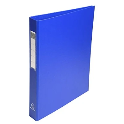 Image of Exacompta ref. 51382E 1 rigid PP binder 4 round rings on the 3rd cover, diameter 25 mm Spine 40 External dimensions: 32 x 25.5 cm A4 file format Colour: blue