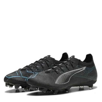 Image of PUMA Unisex Ultra 5 PRO FG/AG Soccer Shoe, White Black Glowing RED, 8.5 UK