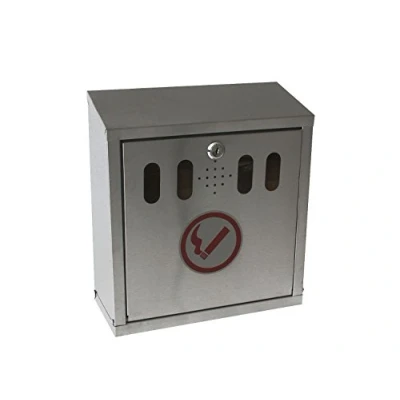 Image of Genware NEV AT WM Outdoor Ashtray, Wall Mounted, Stainless Steel