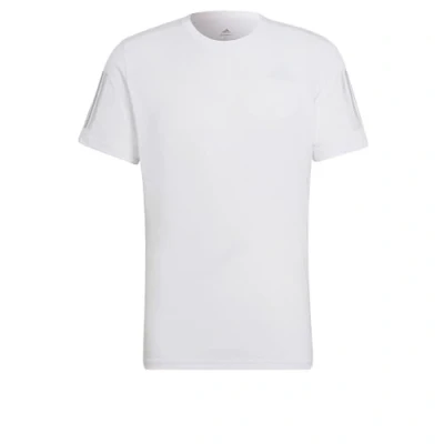 Image of adidas Men&#039;s Own the Run Tee T Shirt, White/Reflective Silver, XL UK