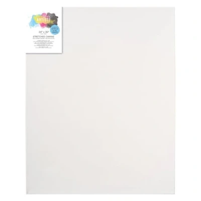 Image of Artiste Stretched Canvas, 380gsm, White, 24x30&quot;, Triple Primed, Wooden Frame Painting, Perfect Canvas for Art Supplies Acrylic Paint &amp; Wall Art, Combine with Set