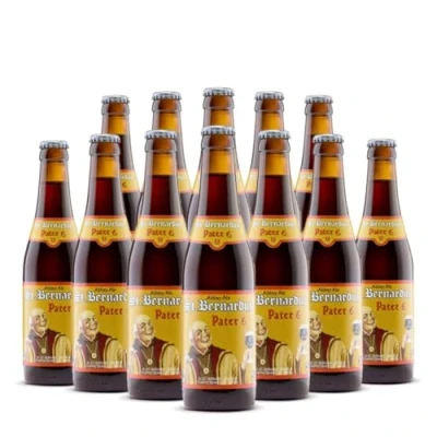 Image of St. Bernardus Pater 6 Belgian Trappist Dubbel Beer 330ml Bottles 6.7% ABV (12 Pack)