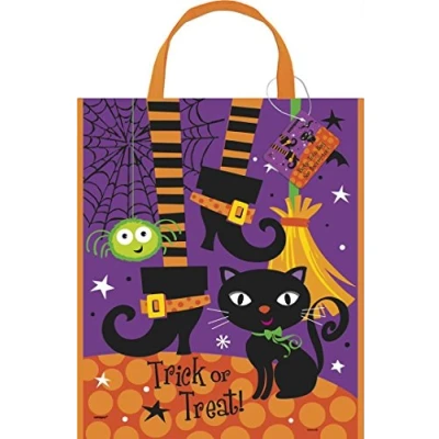 Image of Unique Party 44266 Large Spooky Boots Halloween Bag, 38cm x 30cm