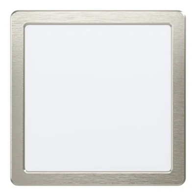 Image of Eglo Recessed spot Light for Ceiling Fueva 5, 8.5 inches, LED Downlight Made of Steel with Luminous Plastic Surface, Flat Nickel matt Spotlight, Shallow Installation Depth 1 inch, Neutral White