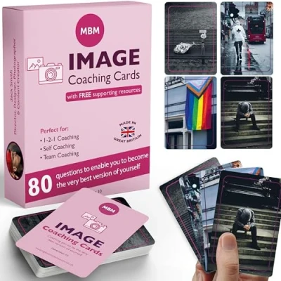 Image of MBM 80 Image Coaching Cards. Known as Talking Flash Cards Emotion Oracle &amp; Picture Coach Gifts for Managers/Coaches. Use to Aid Emotional Intelligence, Brainstorm Spark Creativity