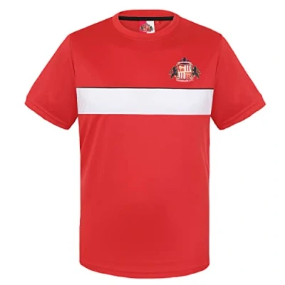 Image of Sunderland AFC Official Gift Boys Poly T Shirt Red 8 9 Yrs MB