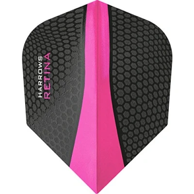 Image of Harrows Retina Dart Flights 100 Micron Extra Strong Standard 1 Set (3) (Pink)