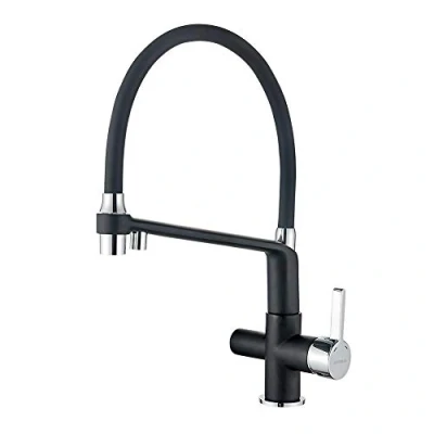 Image of GRIFEMA G4010B 2 Dover, 3 Way Kitchen Tap for Filter Water Purifier, Black Sink Mixer with Shower Head
