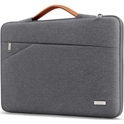 Image of TECOOL 15.6 Inch Laptop Sleeve Case with Handle, Computer Bag for 15 Lenovo ThinkPad IdeaPad Acer ASUS Dell HP Notebook Chromebook Shockproof Waterproof Protective Case, Dark Grey