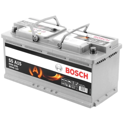 Image of 000915105CF, 4L0915105, 5GM915105AD, 5GM915105AE, 7P0915105D Starter Battery BOSCH S5 0 092 S5A 150 12V 105Ah 950A B13 AGM BMW: 5 Touring