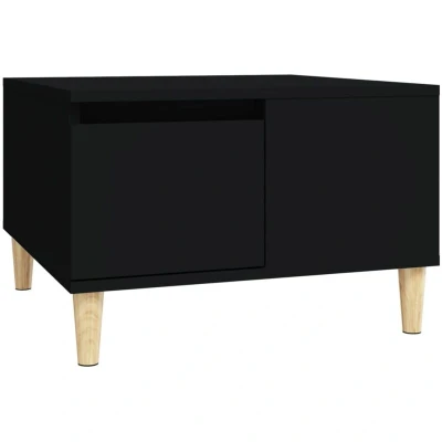 Image of vidaXL Coffee Table Black 55x55x36.5 cm Engineered Wood