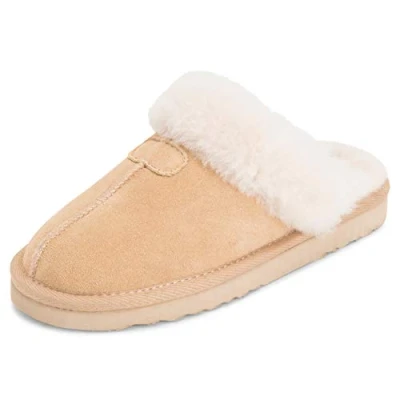 Image of Polar Womens Real Suede Australian Winter Warm Mules 9 BEI42 YC0217