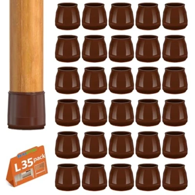 Image of 35Pcs Chair Floor Leg Protectors, BAIPOK Silicon Caps for Hardwood Floors, Furniture Feet Protectors Pads With Stronger Felt