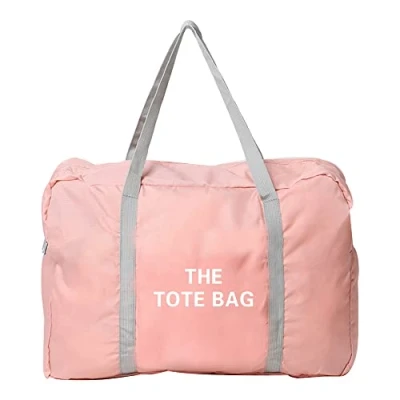 Image of Cabin Bag 45x36x20 for Easyjet Airlines Underseat Travel Holdall Carry on Hand Luggage Weekend Packable Duffel Bag,Sports Fitness (The Tote (White Text))