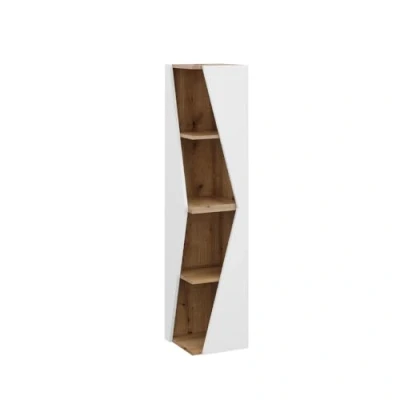 Image of Vicco Bathroom cabinet Benno, White/Oak, 31.6 x 70.5 cm with 3 shelves