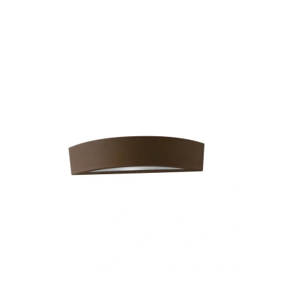 Image of Tucson Outdoor Flush Aluminum Wall Lamp, Bronze, IP44, E14