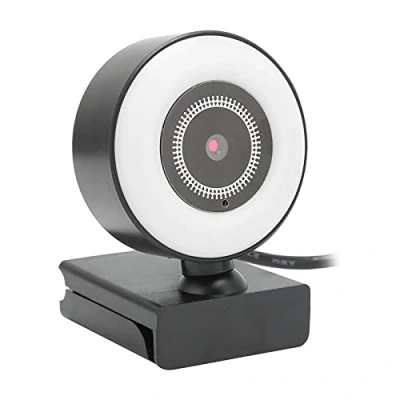 Image of Sxhlseller 1080P/30FPS Streaming Webcam with Built In Microphone &amp; Ring Light, USB 2.0 Computer Web Camera for PC, Laptop and Desktop, Full HD LED Video Conferencing Live