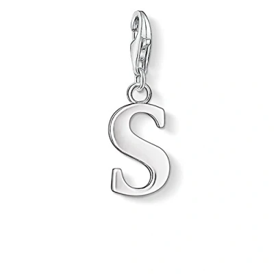 Image of Thomas Sabo Women Charm Pendant Letter S Club 925 Sterling Silver 0193 001 12