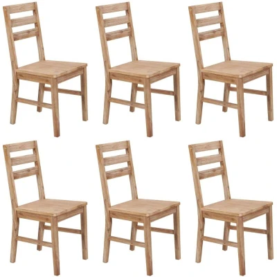Image of vidaXL Dining Chairs 6 pcs Solid Acacia Wood