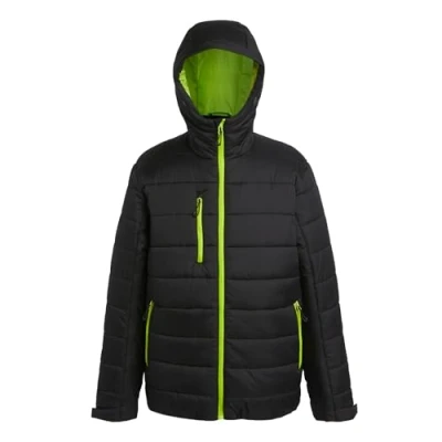 Image of Regatta Professional Men&#039;s Insulated Navigate Thermal Jacket Black Lime Green, Size: L
