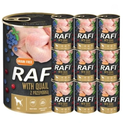 Image of Complete Wet Dog Food: Meat &amp; Natural Ingredients, Grain Free, Immune Boosting Superfoods in Every Flavor! Healthy Tasty Nutrition for All Breeds! (Quail, 10x400g)