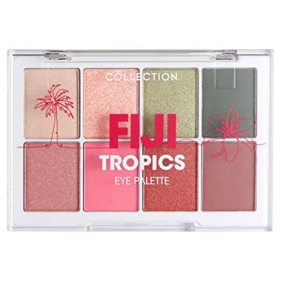 Image of Collection Cosmetics Intensely Pigmented Colour Eye Shadow Palette with 8 Stunning Shadows, Matte and Metallic Shades, Fiji Tropics