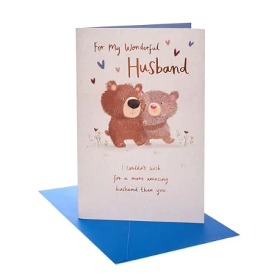 Image of UK Greetings Birthday Card for Husband Adorable Design