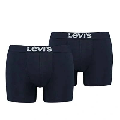 Image of Levi&#039;s Men&#039;s Underwear Trunk Shorts Solid Basic (2 Pack), Navy, XXL (Pack of 2)