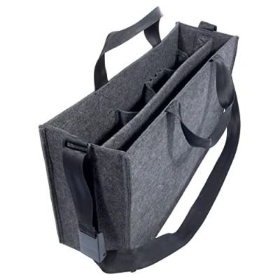 Image of SIGEL BA411 Desk Sharing Bag L, synthetic felt, Dark Grey, 50 x 28 cm