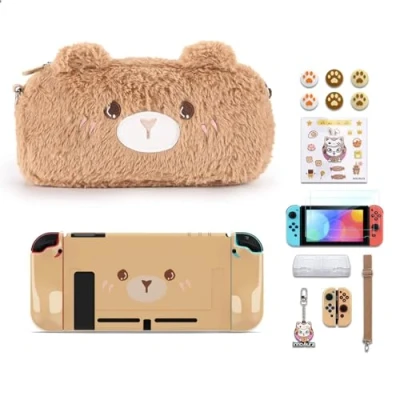 Image of innoAura Switch Case, Accessories Bundle with Carry Screen Protector, Game Bag