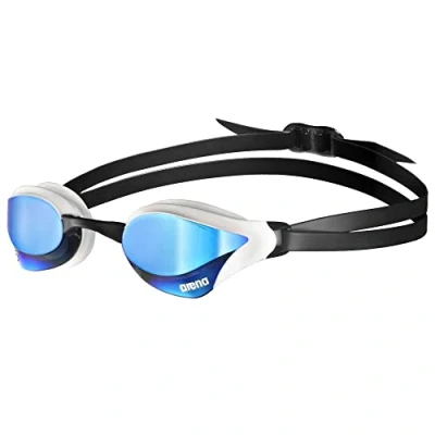 Image of arena Cobra Core Swipe Mirror Unisex Adult Racing Swimming Goggles, Pool Goggles with Curved Lenses, Anti Fog, UV Protection, 5 Interchangeable Nose Bridges