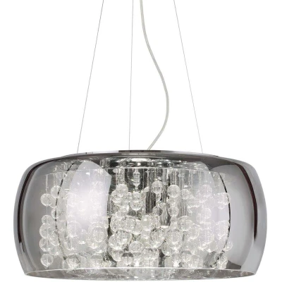 Image of Audi 8 Light Round Ceiling Pendant Smokey, G9