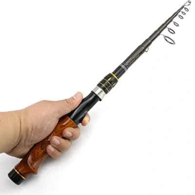 Image of SADPRKR 2.4m lure rod Carbon Spinning Travel Trout telescopic fishing ultrashort Pikes fish pole pesca