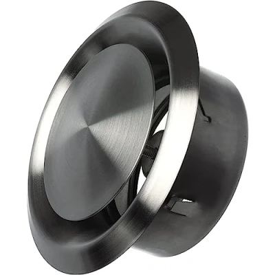 Image of Ø 100mm / 4 inch Stainless Steel Metal Diffuser with Mounting Ring Supply and Exhaust Air Valve Ventilation Cover