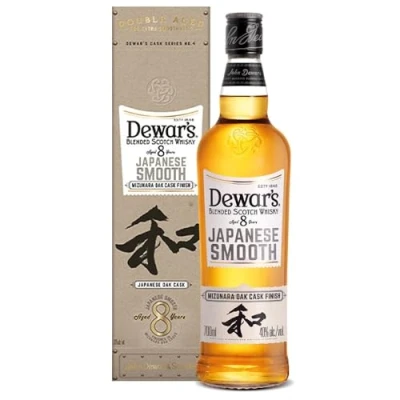 Image of Dewar&#039;s Japanese Smooth 8 Year Old Blended Scotch Whisky, 40% ABV, 70cl / 700ml, Finished in Mizunara Oak Casks, Notes of Cinnamon, Sandalwood, Floral