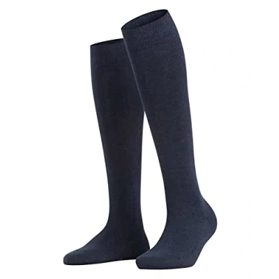 Image of FALKE Women&#039;s Family W KH Sustainable Cotton Long Plain 1 Pair Knee High Socks, Blue (Navy 6499) new eco friendly, 2.5 5