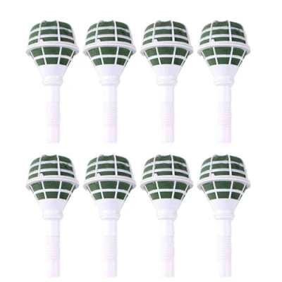 Image of Toyvian 8pcs Foam Bouquet Holders DIY Wedding Flower Handle Bridal Floral Holder for Arrangement Supplies (Green Mud, White Cover)