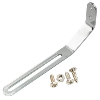 Image of Musiclily Pro Universal Pickguard Bracket Support for Archtop Jazz Hollow Body Guitar, Chrome