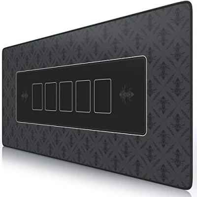 Image of TITANWOLF XXL Poker mat Gaming Mouse Pad 900 x 400mm mousepad table large size improved precision and speed rubber base for stable grip on smooth surfaces Black