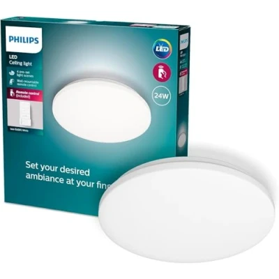 Image of PHILIPS Led Izso C620 24W Ceiling Lighting Fixture Cool to Warm White Light [24W White] for Indoor Home Lighting, Living Room, Study, Office