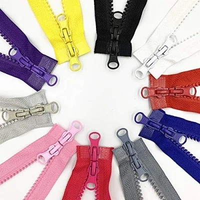 Image of 10pcs 5# 35.5 Inches 90cm Two Way Separating Jacket Zipper for Sewing Coat Molded Plastic Large Resin Zippers Bulk 10 Color (90cm)