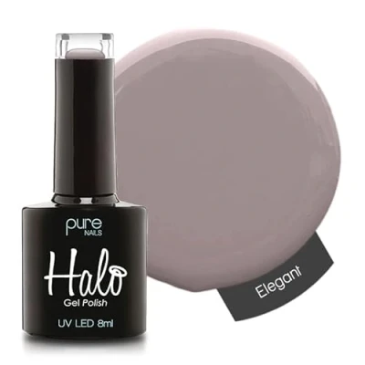 Image of Halo Gel Polish 8ml Elegant. UV/LED Nail Polish, Long Lasting &amp; Easy To Apply. Soak Off Art Colours For Manicure Pedicure. Professional Home Use.
